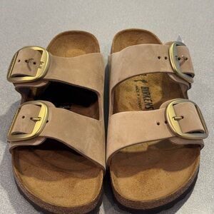 Birkenstock Arizona leather Dual Buckle Slide Sandal Size 37/ 6.5